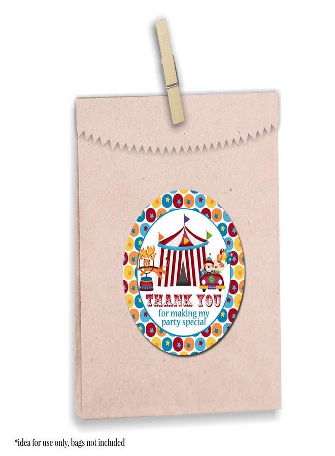 Amanda Creation Circus Carnival Birthday Party Thank You Sticker Labels, 40 2" Party Circle Stickers by AmandaCreation, Great for Party Favors, Envelope Seals & Goodie Bags - Image 5